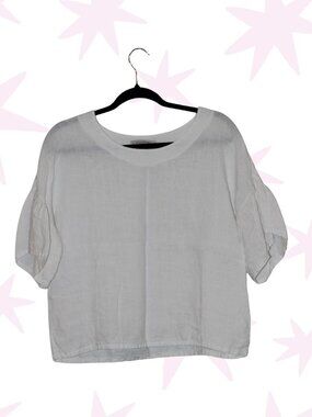 Viola Borghi linen bell sleeve blouse M